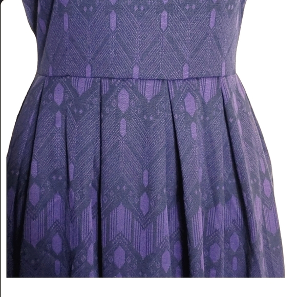 Dress - LuLaRoe Pleated Purple Amelia - Picture 6 of 12